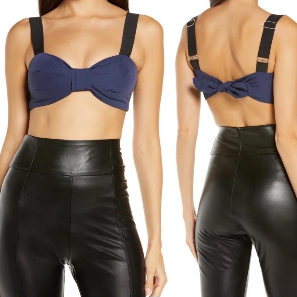 William Okpo Yvette Bra Top Navy Black